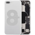 Back Housing W/ Charging Port Flex and Small Components Pre-Installed For iPhone 8 Plus (Used OEM Pull: Grade A) (Silver)
