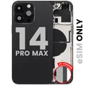 Back Housing W/ Small Parts For iPhone 14 Pro Max (US Version) (Used OEM Pull: Grade B) (Space Black)