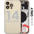 Back Housing W/ Small Parts For iPhone 14 Pro Max (US Version) (Used OEM Pull: Grade A) (Gold)
