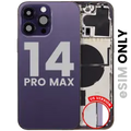 Back Housing W/ Small Parts For iPhone 14 Pro Max (US Version) (Used OEM Pull: Grade A) (Deep Purple)