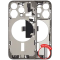 Mid-Frame Housing W/ Charging Port Flex & Small Parts For iPhone 15 Pro (US Version) (Used OEM Pull: Grade C) (Natural Titanium)