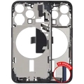 Mid-Frame Housing W/ Charging Port Flex & Small Parts For iPhone 15 Pro (US Version) (Used OEM Pull: Grade C) (Blue Titanium)
