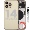 Back Housing W/ Small Parts For iPhone 14 Pro Max (US Version) (Used OEM Pull: Grade C) (Gold)