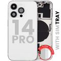 Back Housing W/ Small Parts For iPhone 14 Pro (EU / Global Version) (Used OEM Pull: Grade B) (Silver)