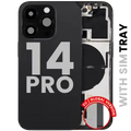 Back Housing W/ Small Parts For iPhone 14 Pro (EU / Global Version) (Used OEM Pull: Grade C) (Space Black)