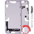 Mid-Frame Housing W/ Small Parts For iPhone 14 Plus (EU / Global Version) (Used OEM Pull: Grade C) (Purple)