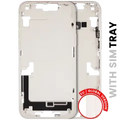 Mid-Frame Housing W/ Small Parts For iPhone 14 Plus (EU / Global Version) (Used OEM Pull: Grade B) (Starlight)