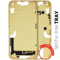 Mid-Frame Housing W/ Small Parts For iPhone 14 Plus (EU / Global Version) (Used OEM Pull: Grade B) (Yellow)