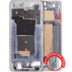 Mid-Frame Housing Compatible For Samsung Galaxy S25 Edge 5G (US & International Version) (Titanium Icyblue / Titanium Silver)