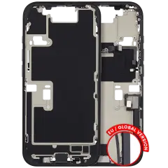 Mid-Frame Housing W/ Charging Port Flex & Small Parts For iPhone 16 Pro (EU / Global Version) (Used OEM Pull: Grade A) (Black Titanium)