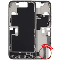 Mid-Frame Housing W/ Charging Port Flex & Small Parts For iPhone 16 Pro Max (US Version) (Used OEM Pull: Grade B) (Natural Titanium)