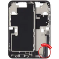 Mid-Frame Housing W/ Charging Port Flex & Small Parts For iPhone 16 Pro Max (US Version) (Used OEM Pull: Grade C) (Black Titanium)