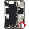 Mid-Frame Housing W/ Charging Port Flex & Small Parts For iPhone 16 Pro (EU / Global Version) (Used OEM Pull: Grade C) (Natural Titanium)