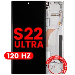 OLED Assembly With Frame For Samsung Galaxy S22 Ultra 5G (US & International Version) (Aftermarket Pro) (120Hz) (Phantom White)