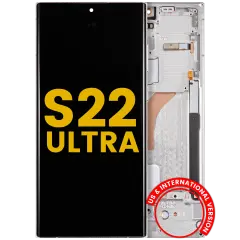 OLED Assembly With Frame For Samsung Galaxy S22 Ultra 5G (US & International Version) (Refurbished) (Phantom White)
