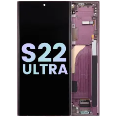 OLED Assembly With Frame For Samsung Galaxy S22 Ultra 5G (Service Pack) (Burgundy)