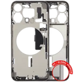 Mid-Frame Housing W/ Charging Port Flex & Small Parts For iPhone 15 Pro Max (EU / Global Version) (Used OEM Pull: Grade C) (Natural Titanium)