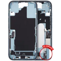 Mid-Frame Housing W/ Charging Port Flex & Small Parts For iPhone 16 (US Version) (Used OEM Pull: Grade A) (Teal)