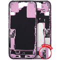Mid-Frame Housing W/ Charging Port Flex & Small Parts For iPhone 16 (US Version) (Used OEM Pull: Grade C) (Pink)