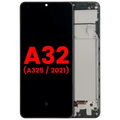 OLED Assembly With Frame For Samsung Galaxy A32 4G (A325 / 2021) (Aftermarket Plus) (Awesome Black)