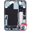 Mid-Frame Housing W/ Charging Port Flex & Small Parts For iPhone 16 (US Version) (Used OEM Pull: Grade C) (Teal)