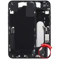Mid-Frame Housing W/ Charging Port Flex & Small Parts For iPhone 16 Plus (US Version) (Used OEM Pull: Grade A) (Black)