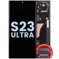 OLED Assembly With Frame For Samsung Galaxy S23 Ultra 5G (US & International) (Service Pack) (Graphite)