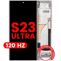 OLED Assembly With Frame For Samsung Galaxy S23 Ultra (US & International) (Aftermarket Pro) (120Hz) (Sky Blue)