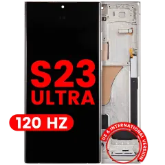 OLED Assembly With Frame For Samsung Galaxy S23 Ultra (US & International) (Aftermarket Pro) (120Hz) (Cream)