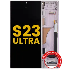 OLED Assembly With Frame For Samsung Galaxy S23 Ultra (US & International) (Refurbished) (Lavender)