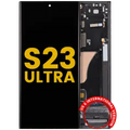 OLED Assembly With Frame For Samsung Galaxy S23 Ultra (US & International) (Refurbished) (Graphite / Red)