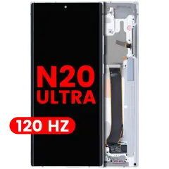 OLED Assembly With Frame For Samsung Galaxy Note 20 Ultra 5G (Aftermarket Pro) (120Hz) (Mystic White)