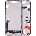 Mid-Frame Housing W/ Charging Port Flex & Small Parts For iPhone 14 Plus (US Version) (Used OEM Pull: Grade A) (Purple)