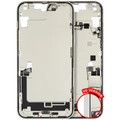 Mid-Frame Housing W/ Charging Port Flex & Small Parts For iPhone 14 Plus (US Version) (Used OEM Pull: Grade A) (Starlight)