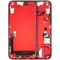 Mid-Frame Housing W/ Charging Port Flex & Small Parts For iPhone 14 Plus (US Version) (Used OEM Pull: Grade C) (Red)