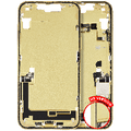 Mid-Frame Housing W/ Charging Port Flex & Small Parts For iPhone 14 Plus (US Version) (Used OEM Pull: Grade C) (Yellow)