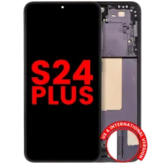 OLED Assembly With Frame For Samsung Galaxy S24 Plus 5G (US & International Version) (Aftermarket Plus) (Onyx Black)