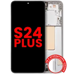 OLED Assembly With Frame For Samsung Galaxy S24 Plus 5G (US & International Version) (Aftermarket Plus) (Marble Grey)