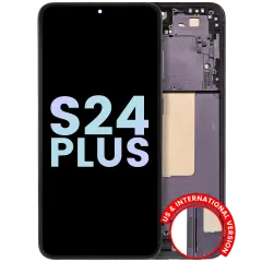 OLED Assembly With Frame For Samsung Galaxy S24 Plus 5G (US & International Version) (Service Pack) (Onyx Black)