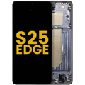 OLED Assembly With Frame For Samsung Galaxy S25 Edge (Refurbished) (Titanium Jetblack)