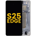 OLED Assembly With Frame For Samsung Galaxy S25 Edge (Refurbished) (Titanium Silver)
