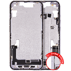 Mid-Frame Housing W/ Charging Port Flex & Small Parts For iPhone 14 (EU / Global Version) (Used OEM Pull: Grade A) (Purple)