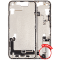 Mid-Frame Housing W/ Charging Port Flex & Small Parts For iPhone 14 (US Version) (Used OEM Pull: Grade A) (Starlight)