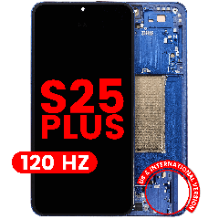 OLED Assembly With Frame For Samsung Galaxy S25 Plus 5G (US & International Version) (Aftermarket Plus) (120Hz) (Navy)