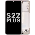 OLED Assembly With Frame For Samsung Galaxy S22 Plus 5G (Used OEM Pull: Grade B/C) (Pink Gold)