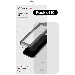 Casper Snap Tempered Glass Compatible For iPhone 15 Pro Max (10 Pack) (AR Clear)