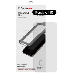 Casper Snap Tempered Glass For iPhone 17 Pro / 18 Pro (10 Pack) (AR Clear)