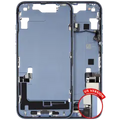 Mid-Frame Housing W/ Charging Port Flex & Small Parts For iPhone 14 (US Version) (Used OEM Pull: Grade B) (Blue)