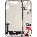 Mid-Frame Housing W/ Charging Port Flex & Small Parts For iPhone 14 (US Version) (Used OEM Pull: Grade C) (Starlight)