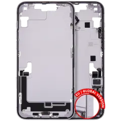 Mid-Frame Housing W/ Charging Port Flex & Small Parts For iPhone 14 Plus (EU / Global Version) (Used OEM Pull: Grade C) (Purple)